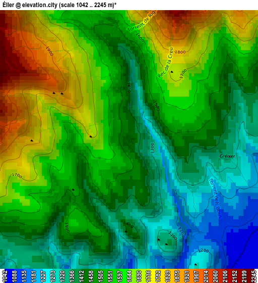 Éller elevation map