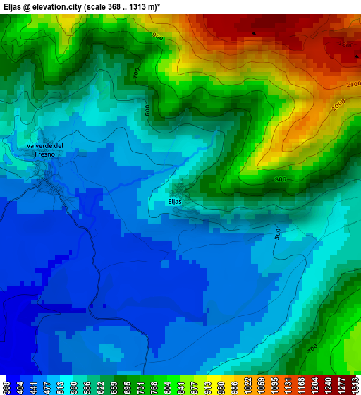 Eljas elevation map