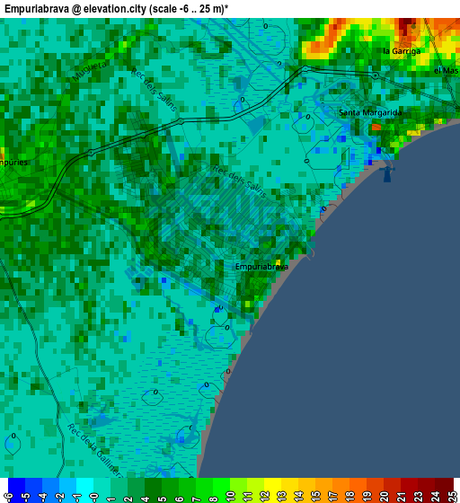 Empuriabrava elevation map