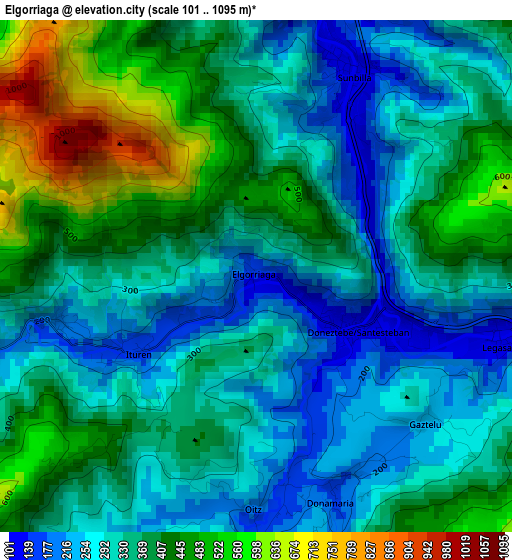 Elgorriaga elevation map