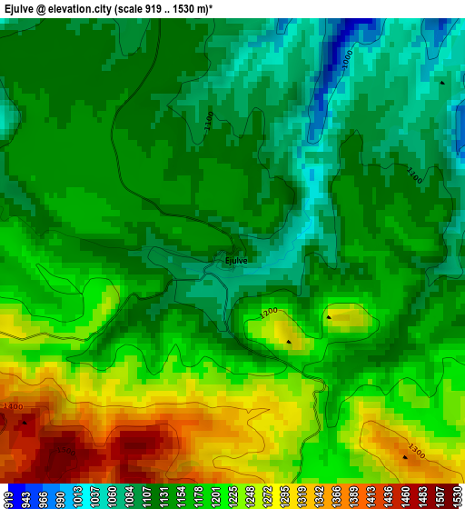 Ejulve elevation map