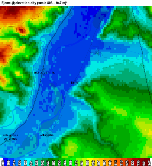 Ejeme elevation map