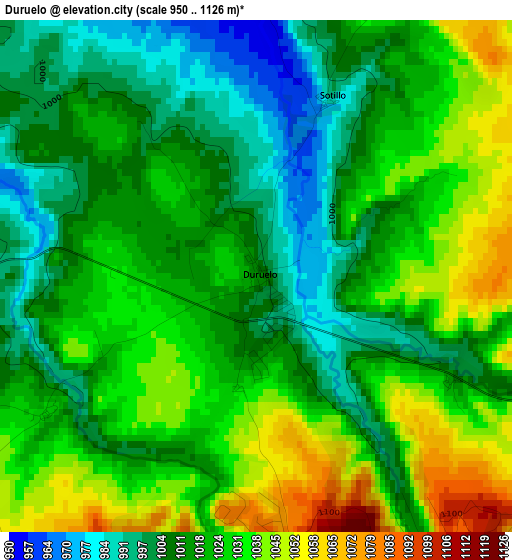 Duruelo elevation map