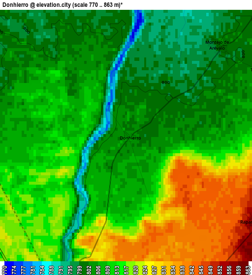 Donhierro elevation map