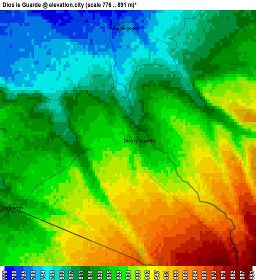 Dios le Guarde elevation map