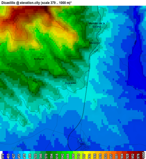 Dicastillo elevation map