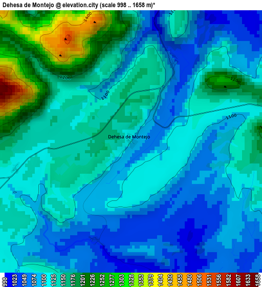 Dehesa de Montejo elevation map