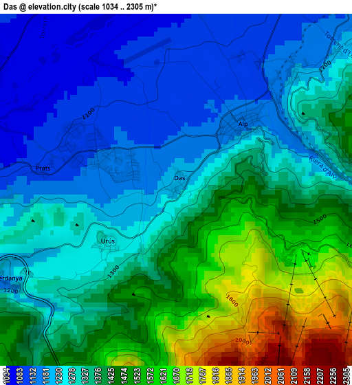 Das elevation map