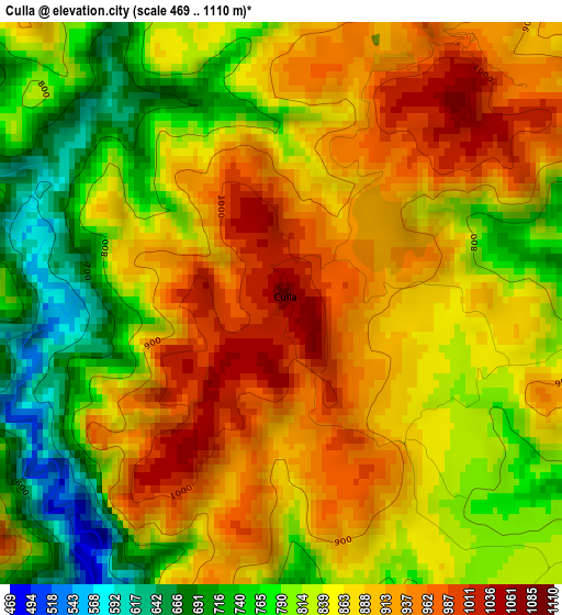 Culla elevation map