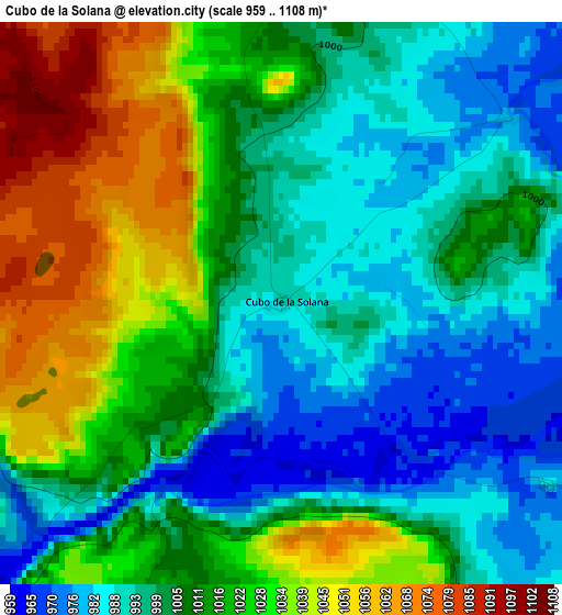 Cubo de la Solana elevation map