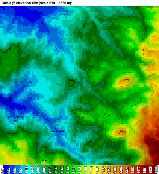 Cubla elevation map