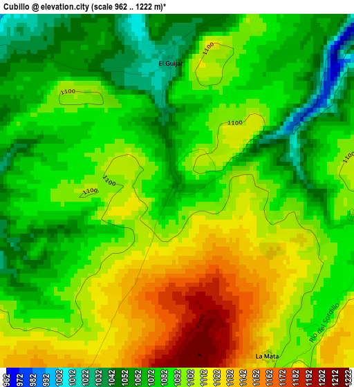 Cubillo elevation map