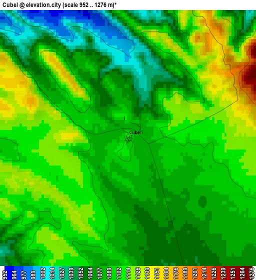 Cubel elevation map