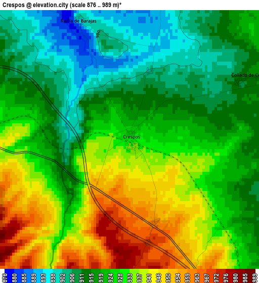 Crespos elevation map