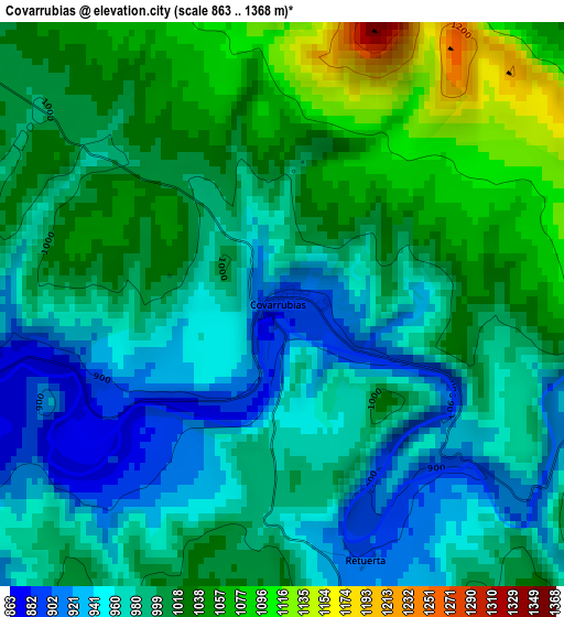 Covarrubias elevation map