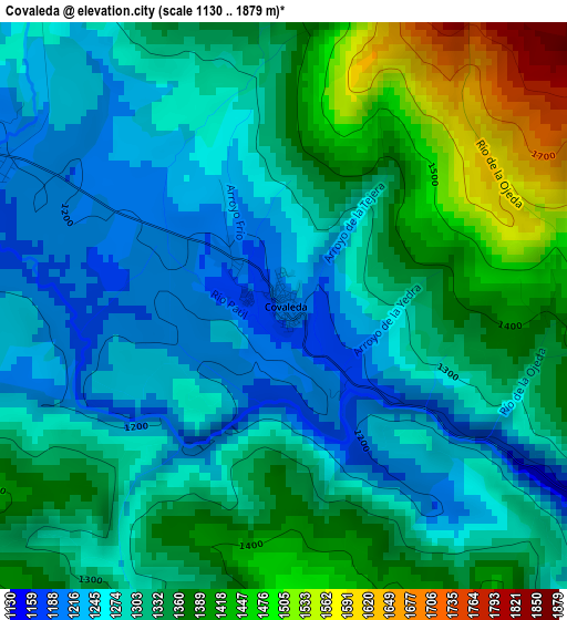 Covaleda elevation map