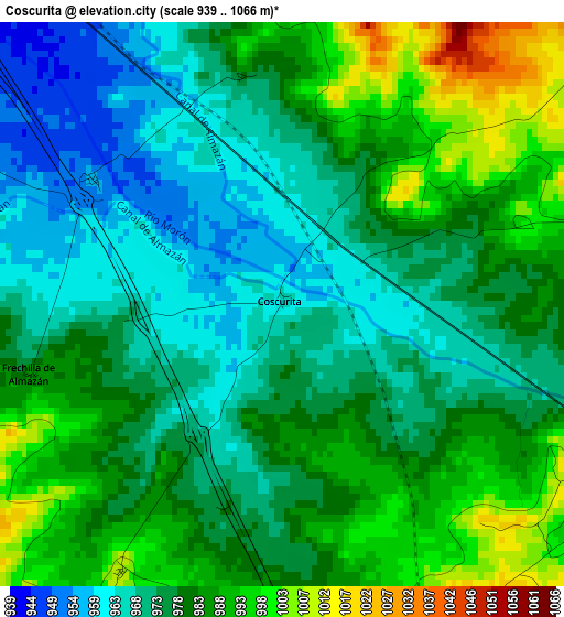 Coscurita elevation map