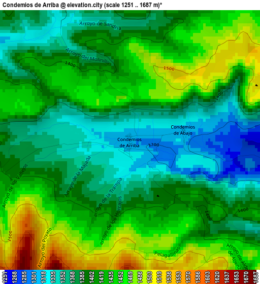 Condemios de Arriba elevation map