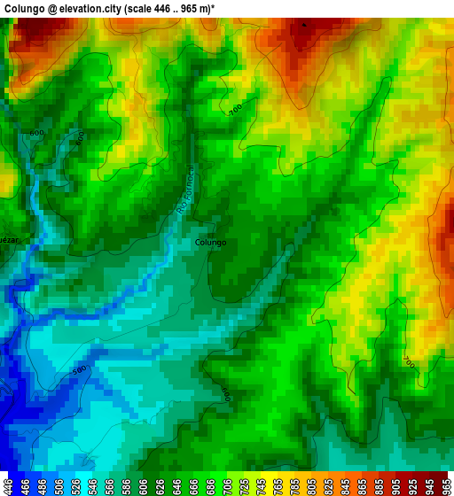 Colungo elevation map