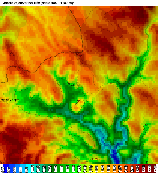 Cobeta elevation map