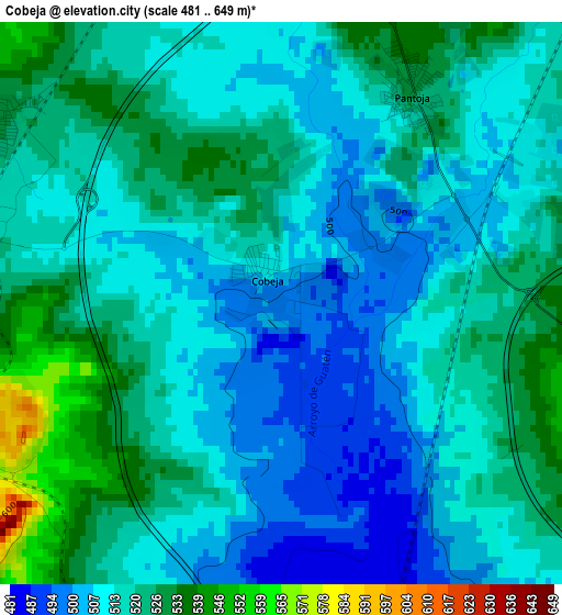 Cobeja elevation map