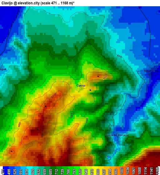 Clavijo elevation map