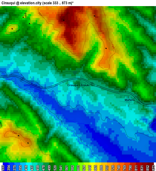 Cirauqui elevation map