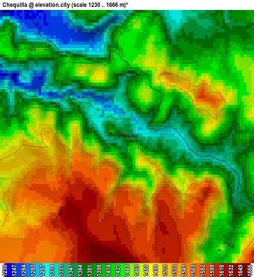 Chequilla elevation map