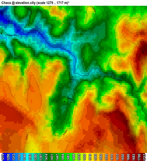 Checa elevation map