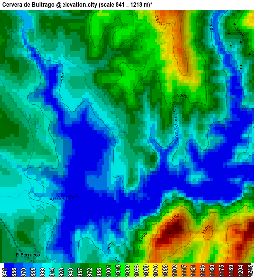 Cervera de Buitrago elevation map