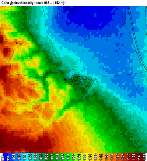 Cella elevation map