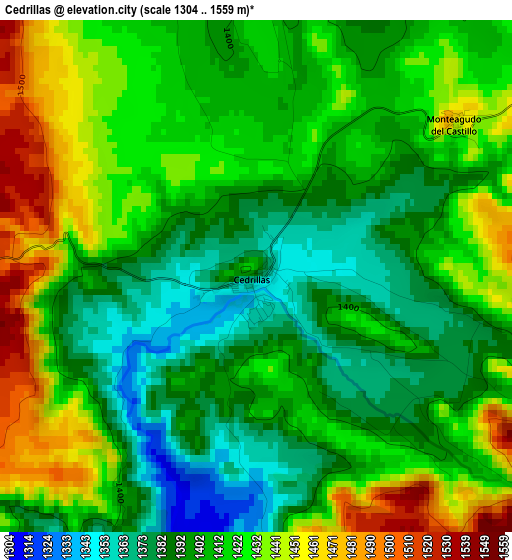 Cedrillas elevation map