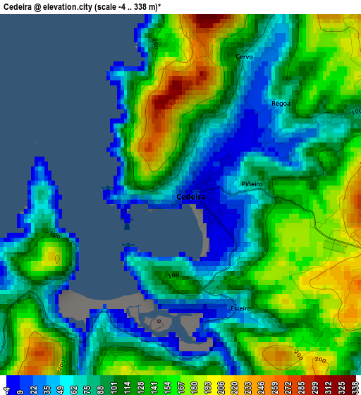 Cedeira elevation map