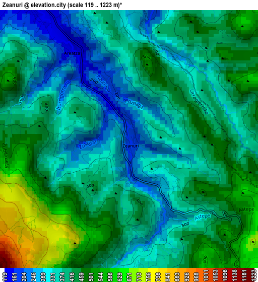 Zeanuri elevation map