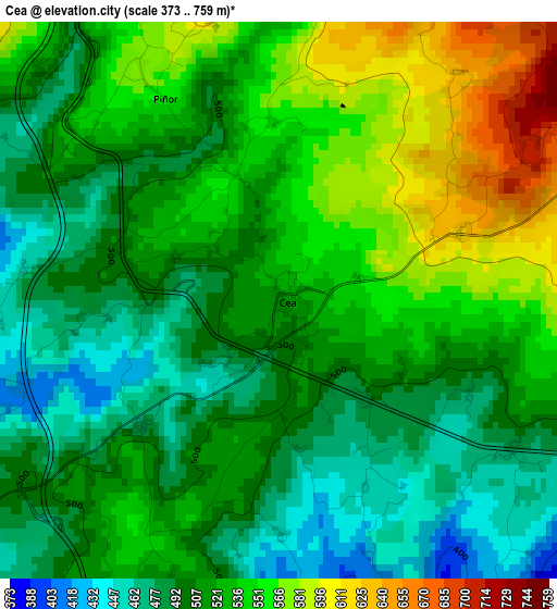 Cea elevation map