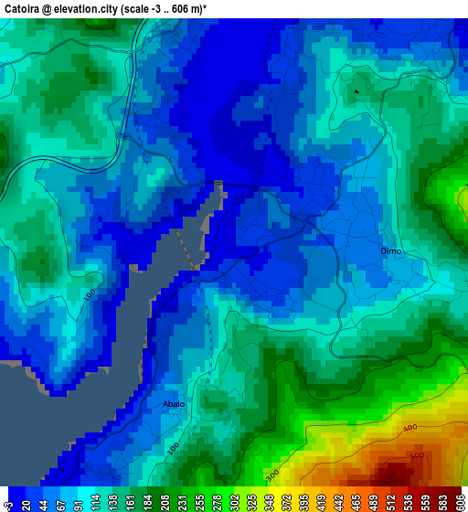 Catoira elevation map