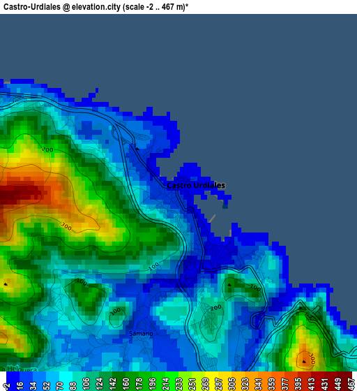 Castro-Urdiales elevation map