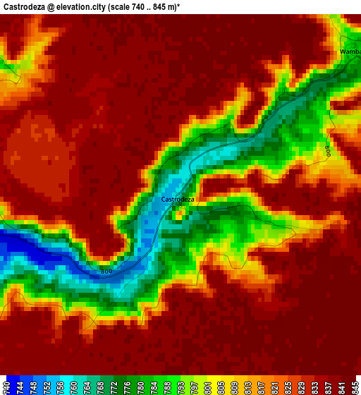 Castrodeza elevation map