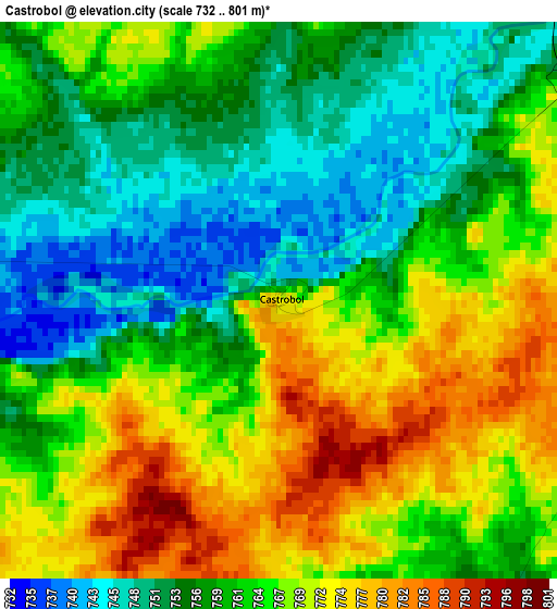 Castrobol elevation map