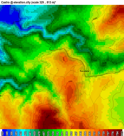 Castro elevation map