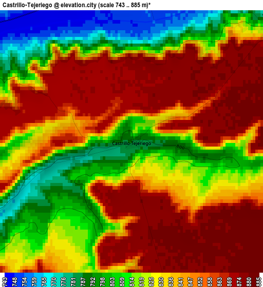 Castrillo-Tejeriego elevation map