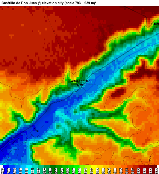 Castrillo de Don Juan elevation map