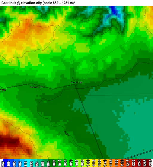 Castilruiz elevation map