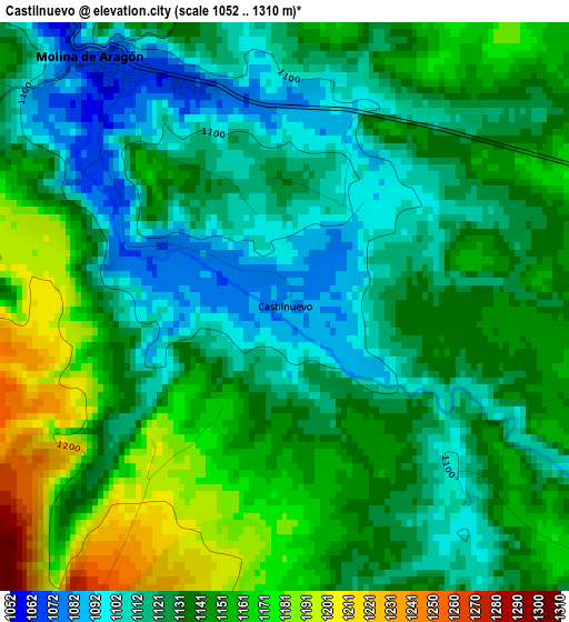 Castilnuevo elevation map