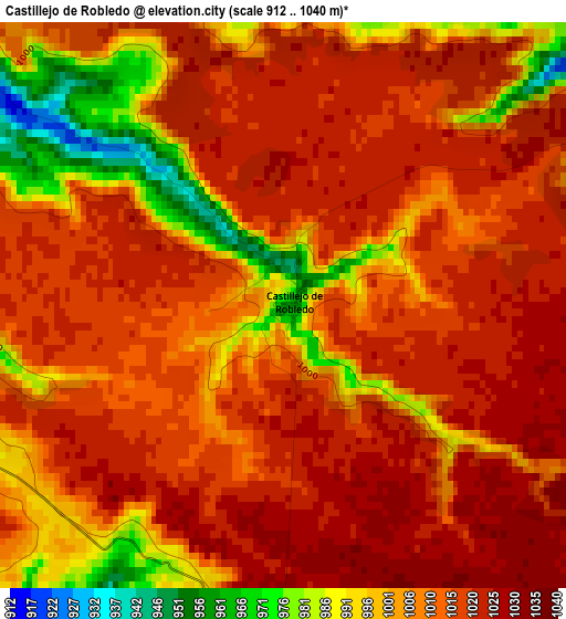 Castillejo de Robledo elevation map