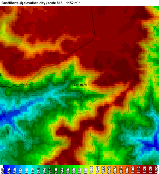 Castilforte elevation map