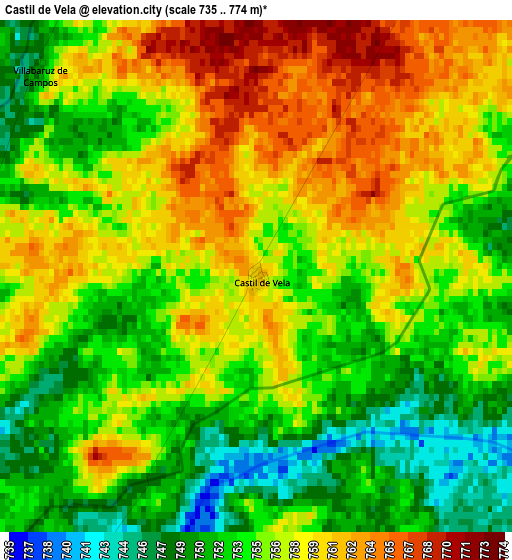 Castil de Vela elevation map