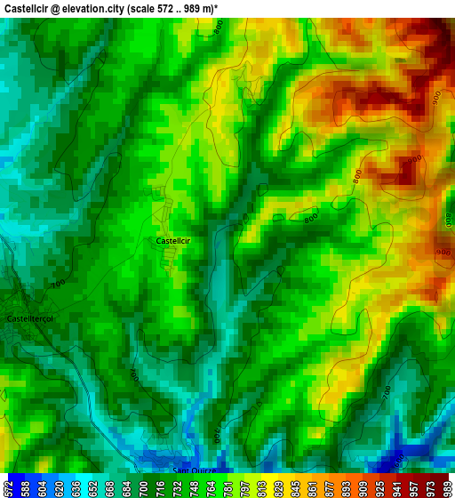 Castellcir elevation map