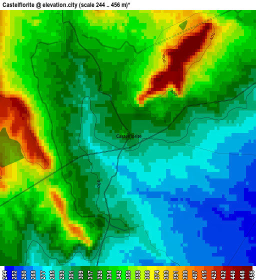 Castelflorite elevation map