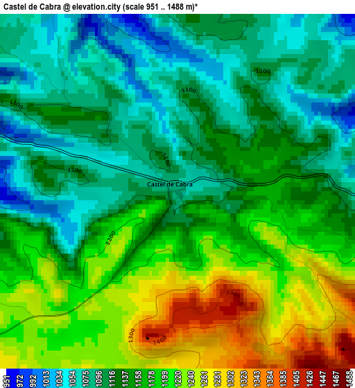 Castel de Cabra elevation map